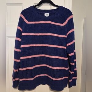 Old Navy size XL Blue and Pink Striped Sweater